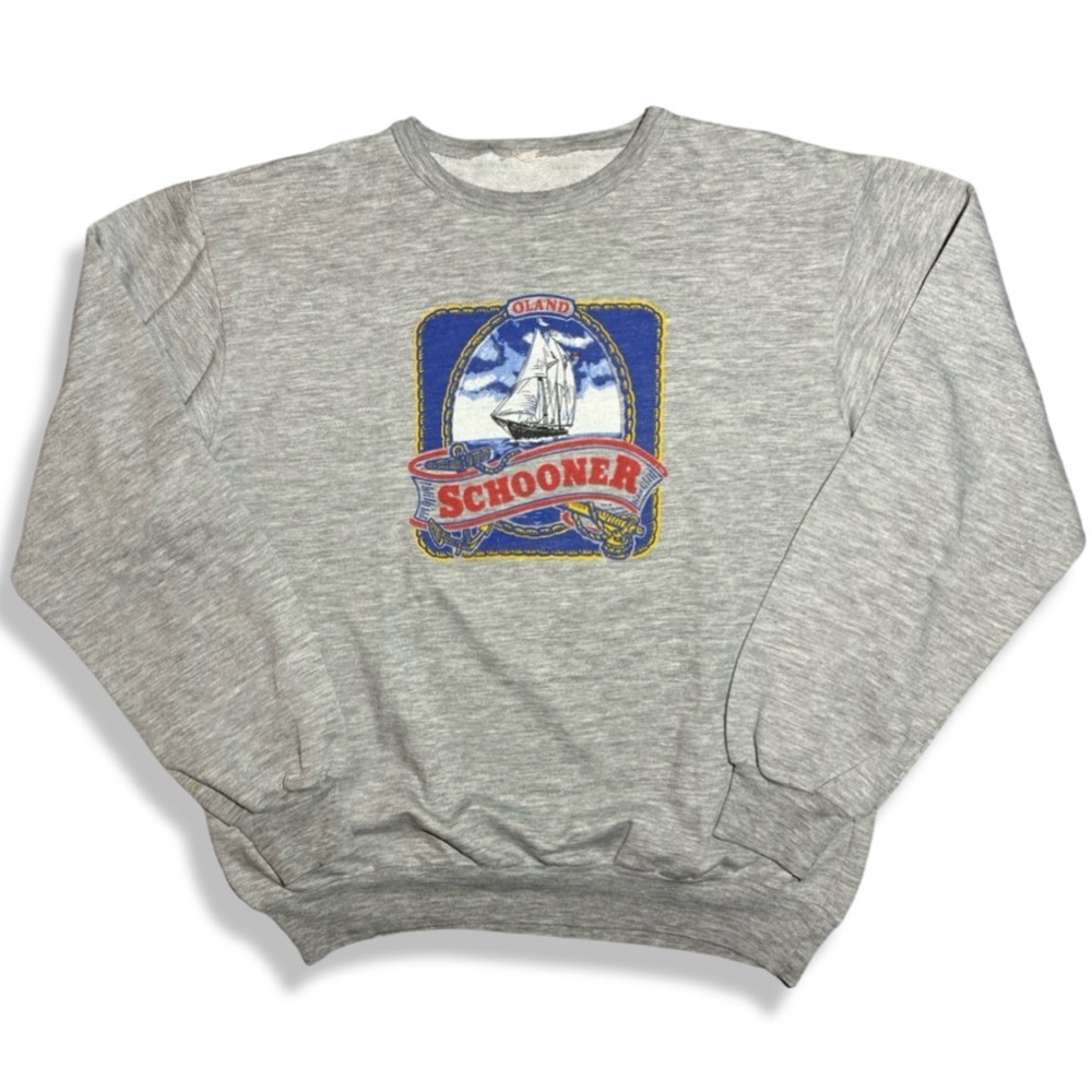 Rare 80s Vintage Oland Schooner Crewneck Sweatshirt